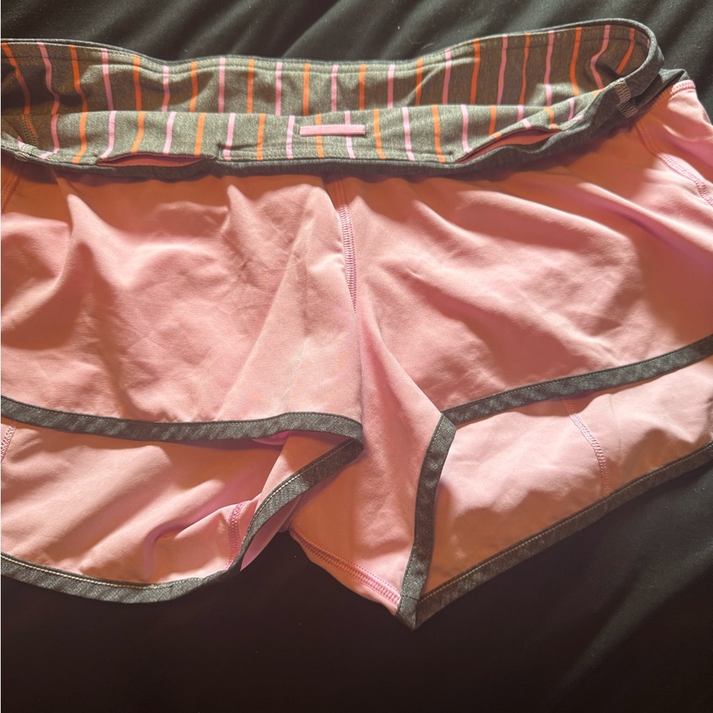 Lululemon speed up Pink Athletic Shorts with colourful  Trim
